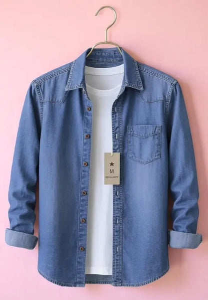 Classic Blue Denim Shirt – Everyday Essential