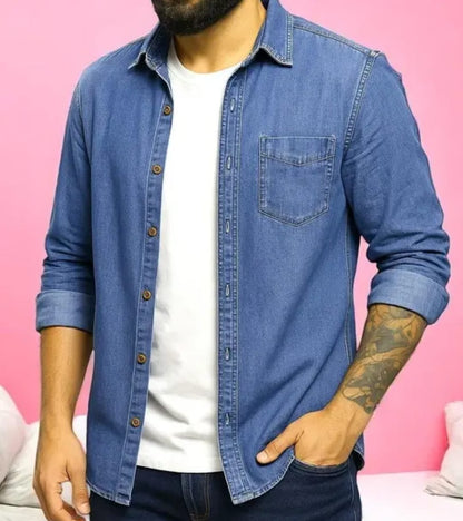 Classic Blue Denim Shirt – Everyday Essential